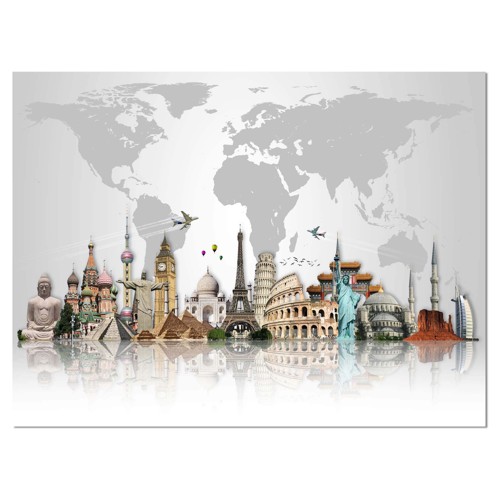 GREAT MONUMENTS OF THE WORLD　アート　デザイン　建築 Amazon.com: Designart PT9272-20-12 Famous Monuments Across